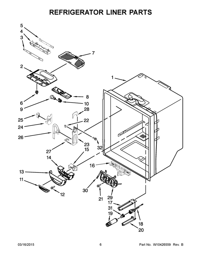 Whirlpool Refrigerator User Control and Display Board - WPW10319823, Replaces: W10217475
