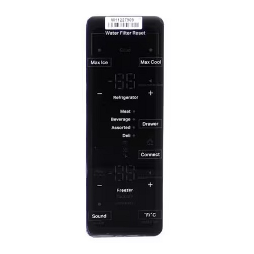 Whirlpool Refrigerator Control Panel - W11262313, Replaces: W10841734