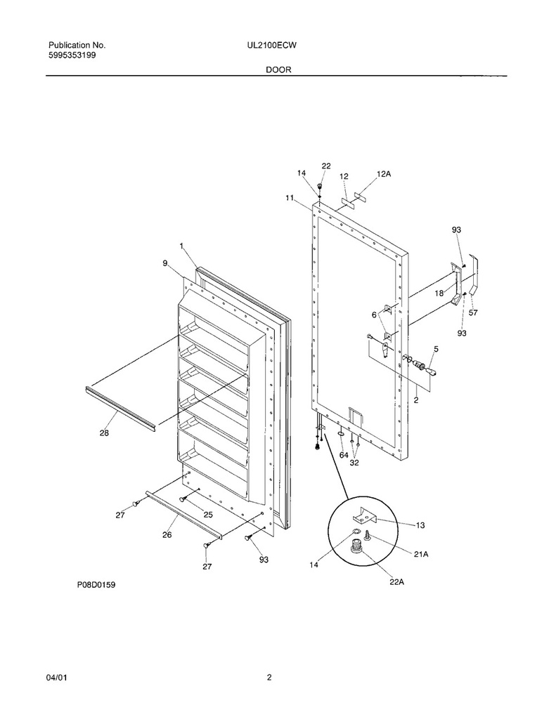 Frigidaire Freezer Handle Insert - 3017682