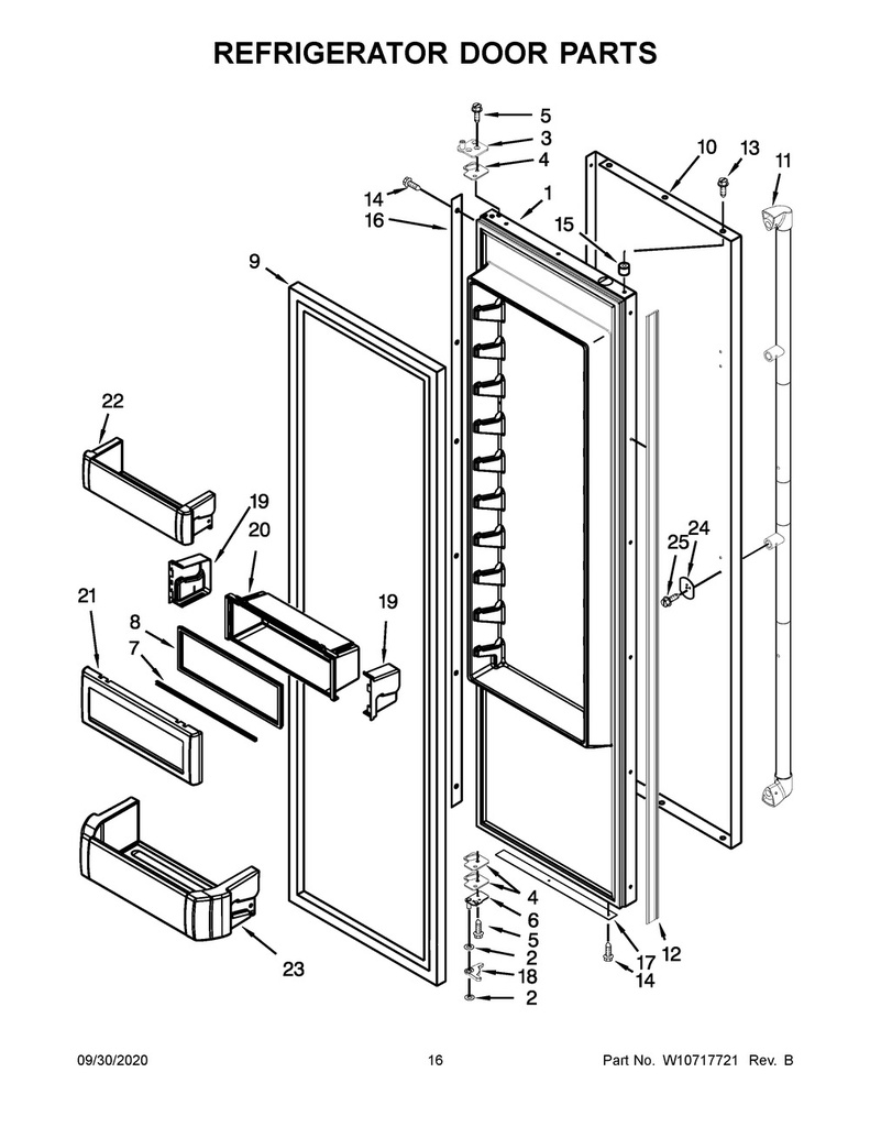 Whirlpool Refrigerator Refrigerator Door Hinge Screw Upper - WP489282