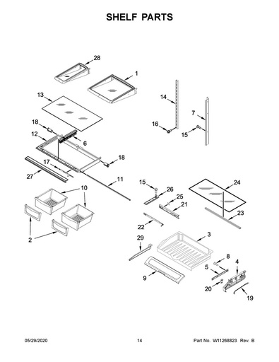 Whirlpool Refrigerator Crisper Shelf Frame - WPW10329866, Replaces: W10329866