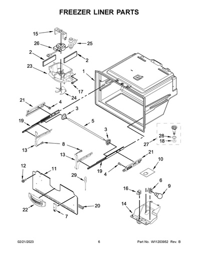 Whirlpool Refrigerator Drawer Support (Left Side) - WPW10330991, Replaces: 12812503WD