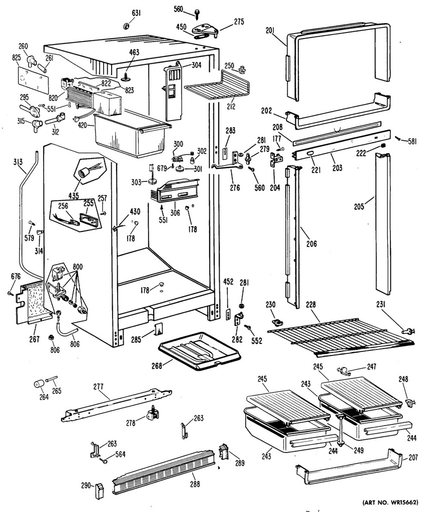GE Refrigerator Refrigerator Shelf Support - WG03L01882
