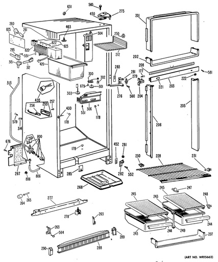 GE Refrigerator Refrigerator Shelf Support - WG03L01882