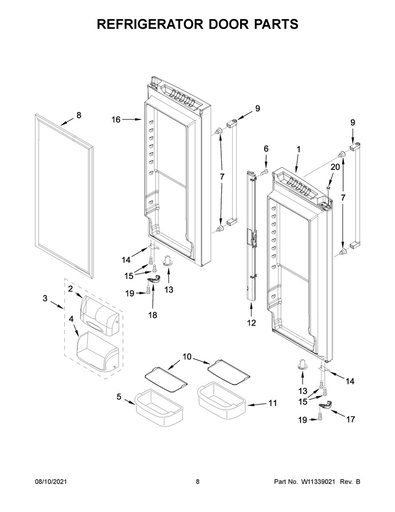 Whirlpool Refrigerator Refrigerator Drawer Cover - W11402028
