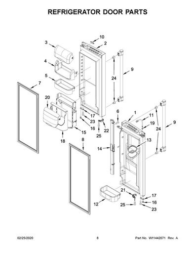 Whirlpool Refrigerator Chiller Door (Clear) - WP67006312, Replaces: 12945701