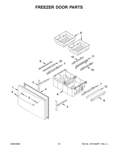Whirlpool Refrigerator Drawer Slide Rail - W10166742, Replaces: 12925401