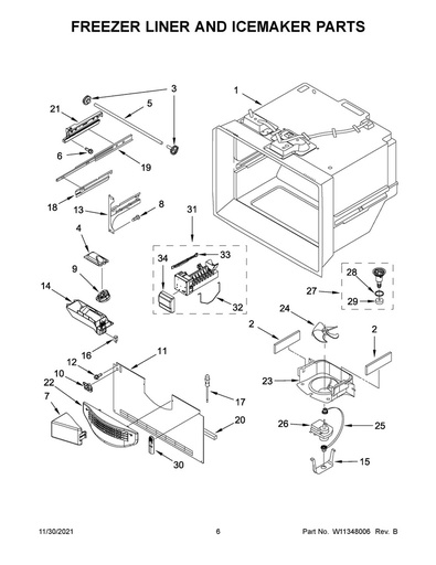 Whirlpool Refrigerator Slide Bracket - WPW10330995, Replaces: W10119295