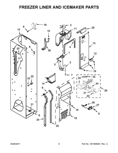 Whirlpool Refrigerator Ice Maker - W10790812