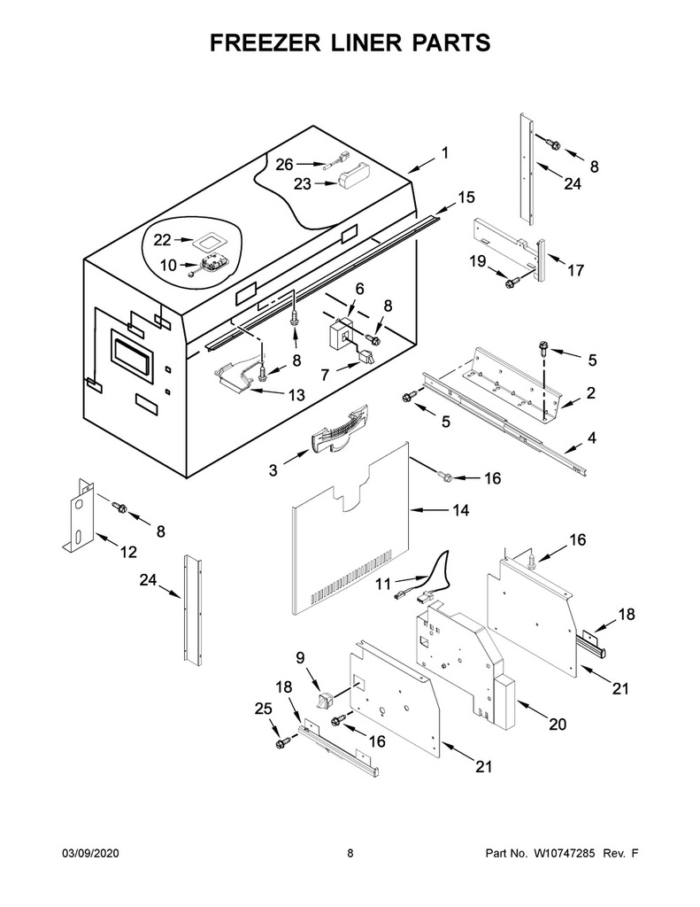 Whirlpool Refrigerator Refrigerator Icemaker Support - W10744327