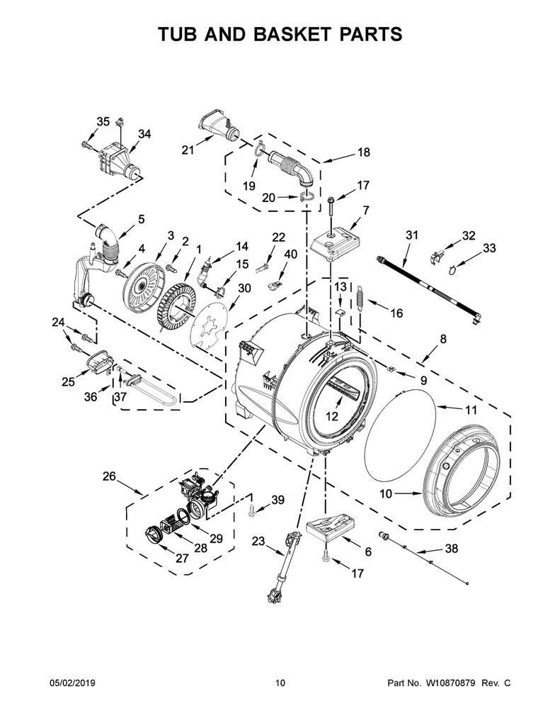 Whirlpool Washer Push-In Nut - WP8182512, Replaces: 8181648