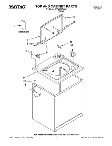 Whirlpool Washer Spacer - WP62750, Replaces: 62750
