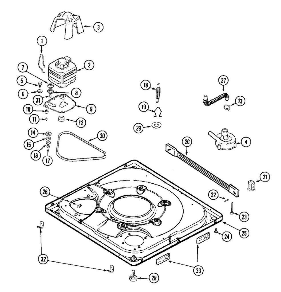Whirlpool Washer Motor Pivot Spring - WP22004376, Replaces: 21001110