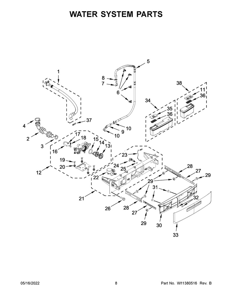 Whirlpool Washer Metering Pump - W11318806, Replaces: W10903621