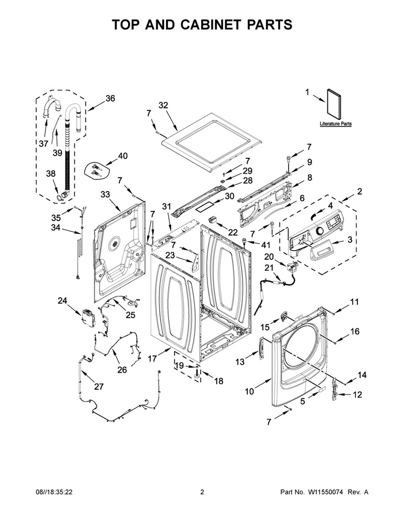 Whirlpool Washer Control Board - W11550453