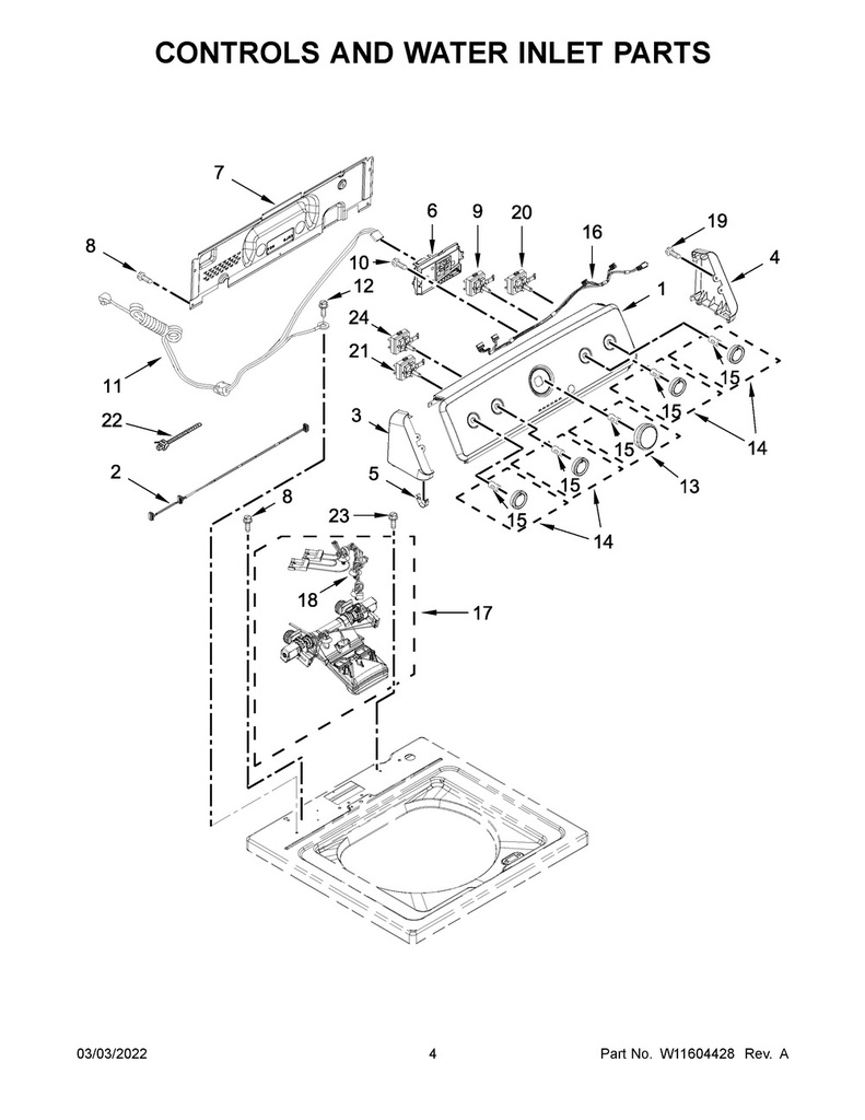 Whirlpool Washer Control Board - W11608058, Replaces: W11578932