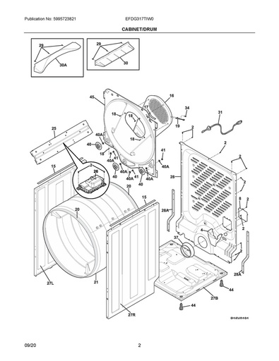 Frigidaire Dryer Air Vent - 5304508449, Replaces: 134694020