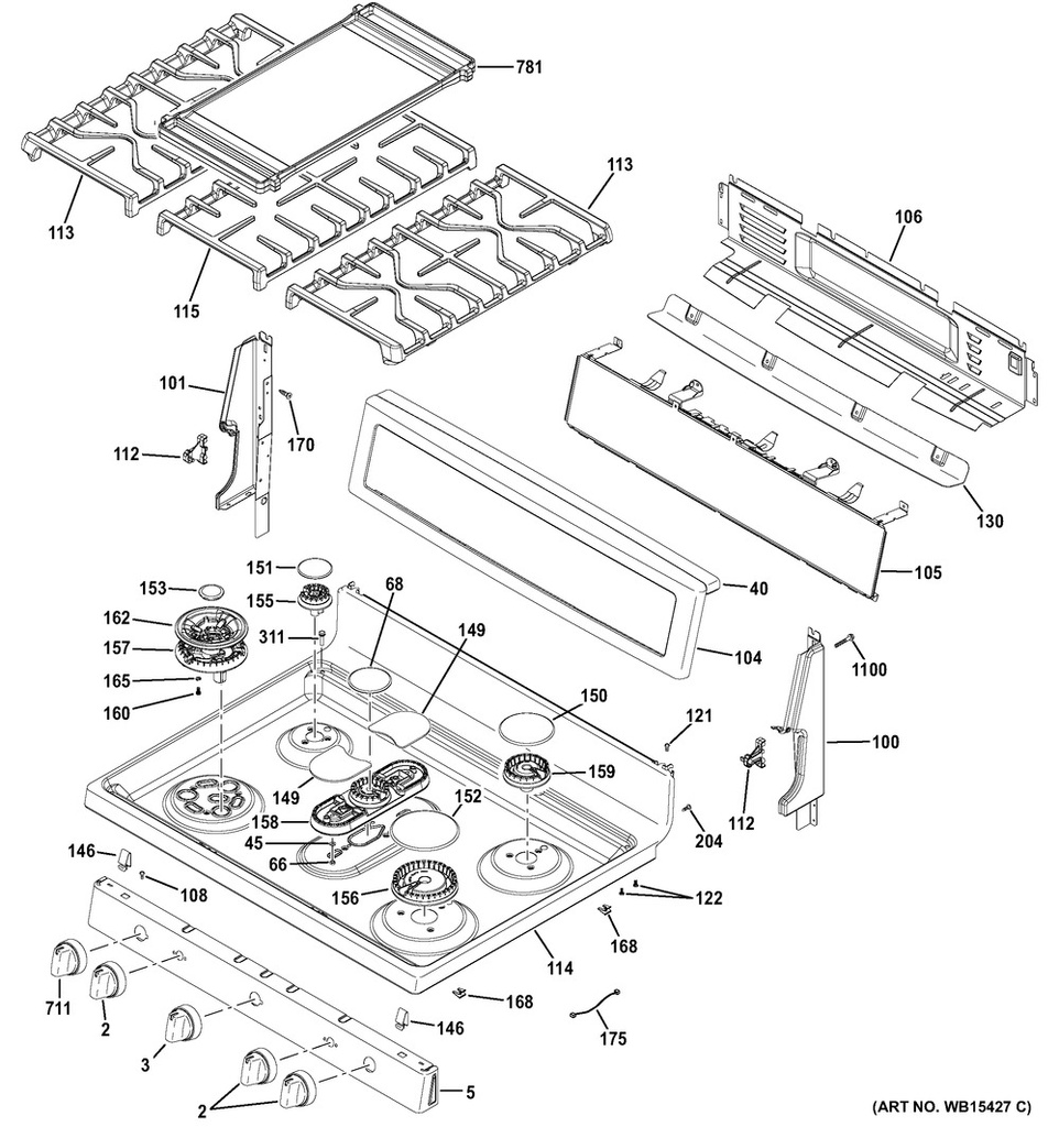 GE Range /Oven Range Reversible Griddle - WS01L13930