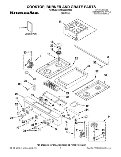 Whirlpool Range /Oven Surface Burner Head - WPW10250459, Replaces: W10250403