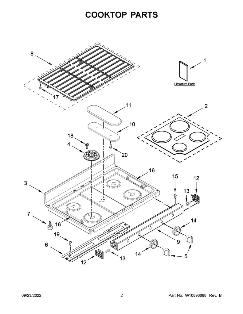 Whirlpool Range /Oven Surface Burner Base (16K) - WPW10406878, Replaces: 8286183