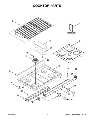 Whirlpool Range /Oven Surface Burner Base (16K) - WPW10406878, Replaces: 8286183