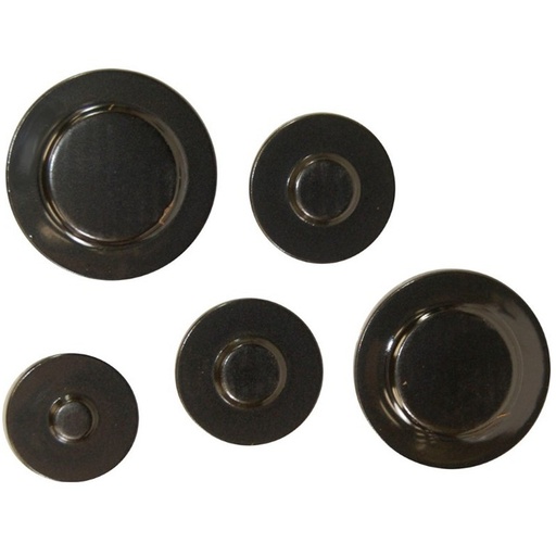 Whirlpool Range /Oven Surface Burner Cap Kit - Black - WPW10183374, Replaces: W10183374