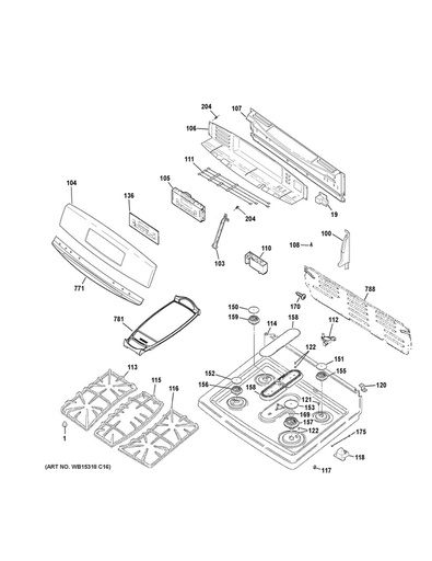 GE Range /Oven Range Burner Grate Pads, 4 Pieces - WG01A00131