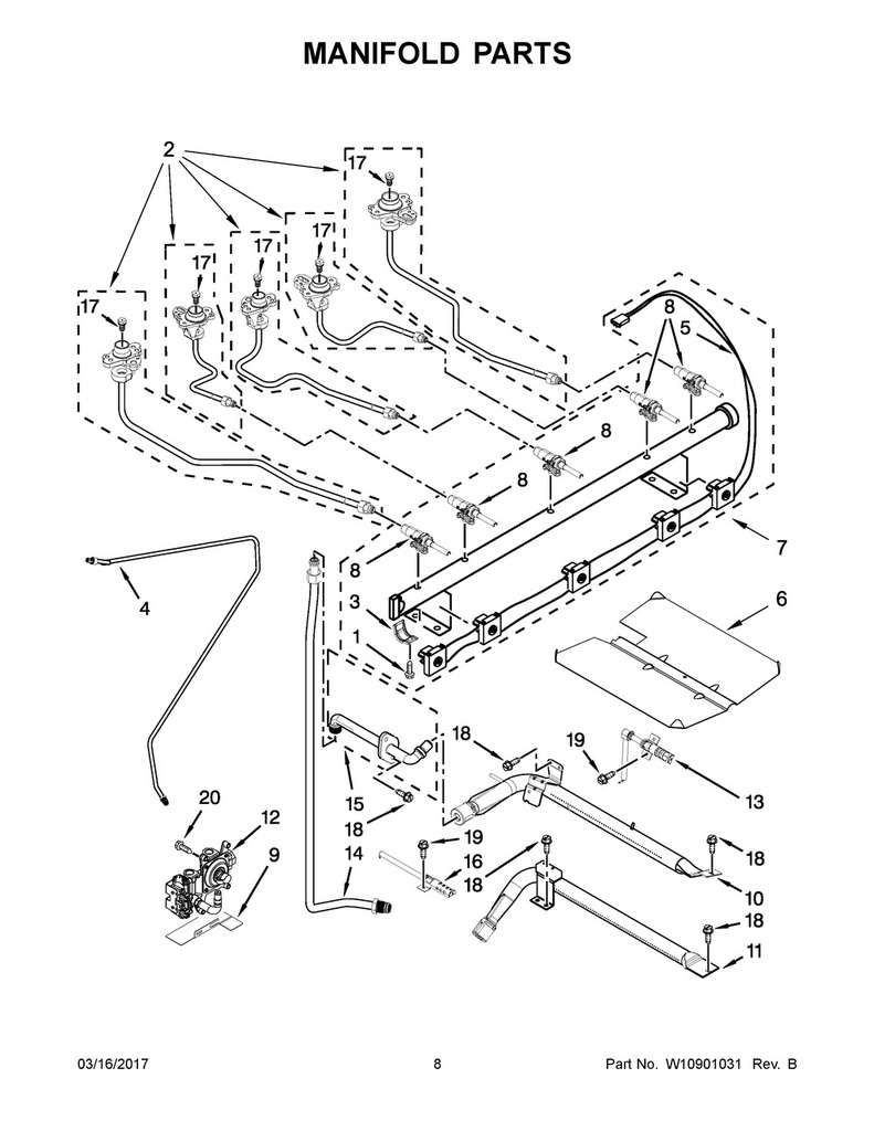 Whirlpool Range /Oven Burner Valve - W10748102