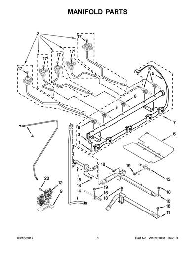 Whirlpool Range /Oven Burner Valve - W10748102