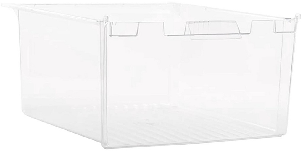 GE Refrigerator Vegetable Pan (Clear) - WR32X10834, Replaces: WR32X10133