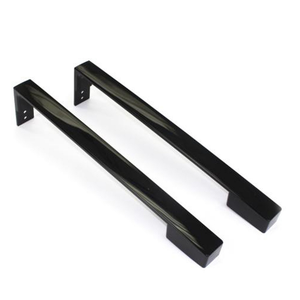 GE Refrigerator Handle Set (Black) - WR12X32350, Replaces: WR12X21196