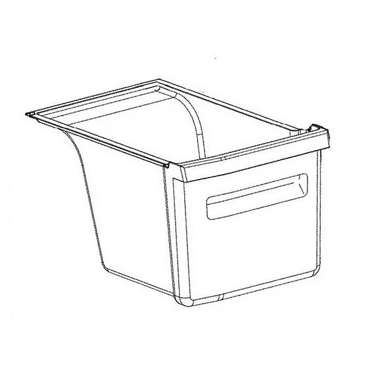 GE Refrigerator Crisper Drawer - WR71X30246, Replaces: WR71X27412