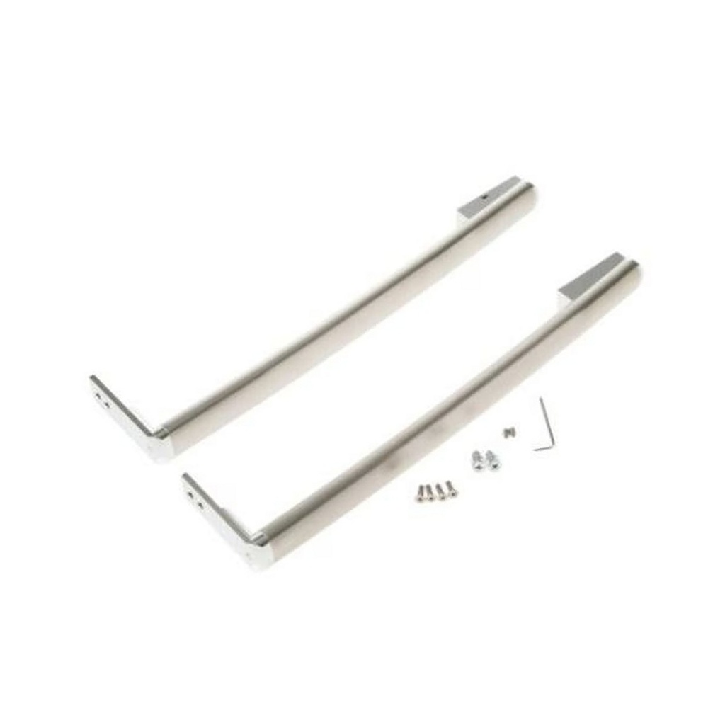 GE Refrigerator Door Handle Set & Hardware Kit (Stainless) - WR12X36947, Replaces: WR12X22799