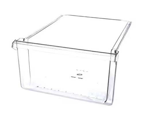 GE Refrigerator Lower Crisper Drawer (Clear) - WR32X10340, Replaces: WR32X1154
