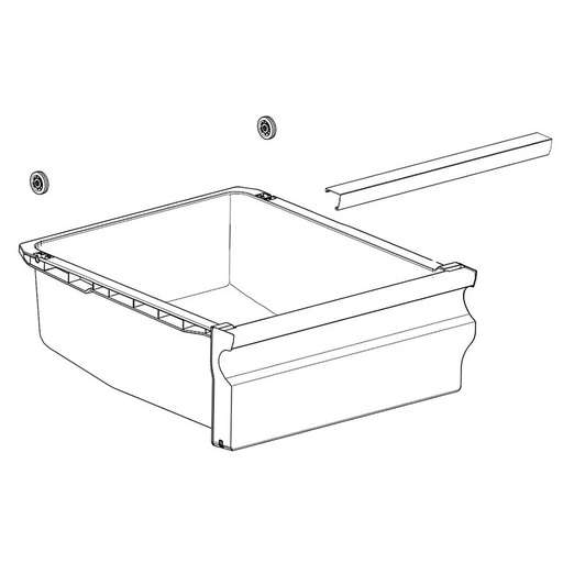 Samsung Refrigerator Vegetable Drawer (Right) - DA97-12686J, Replaces: DA97-12686D