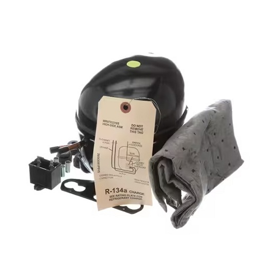GE Refrigerator Compressor - WR87X33165, Replaces: WR87X20936