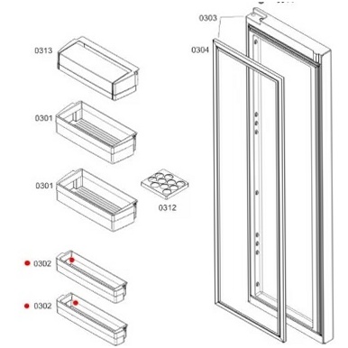 Bosch Refrigerator Door Shelf Bin - 00671181, Replaces: 671181