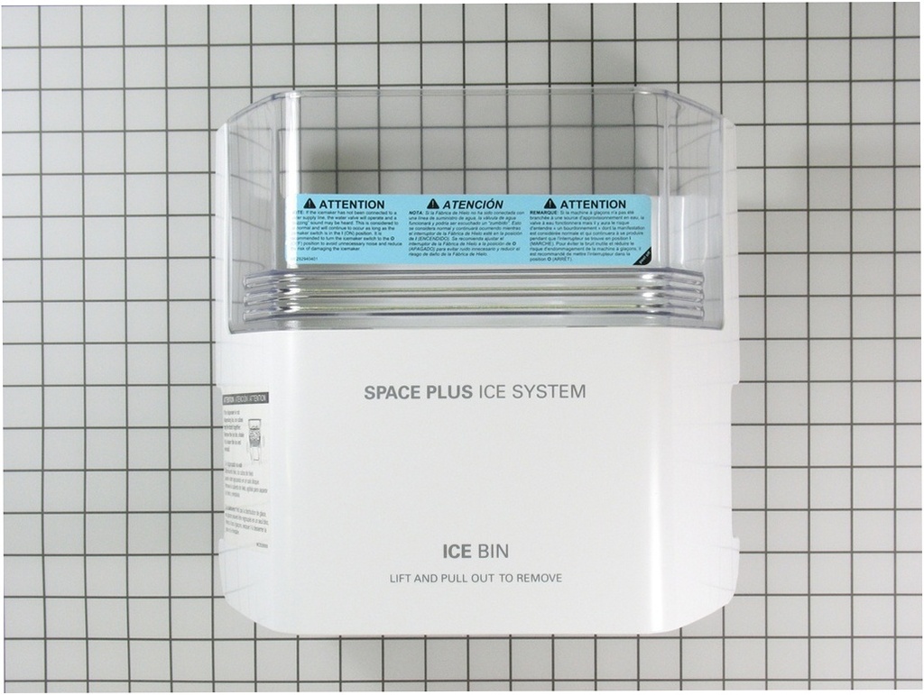 LG Refrigerator Ice Bucket Assembly - AKC55858901, Replaces: AKC55858902