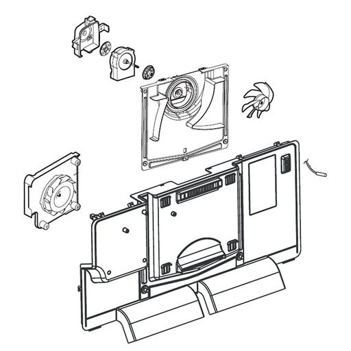 LG Refrigerator Fan & Grille Assembly - AEB73764519, Replaces: AEB73764513