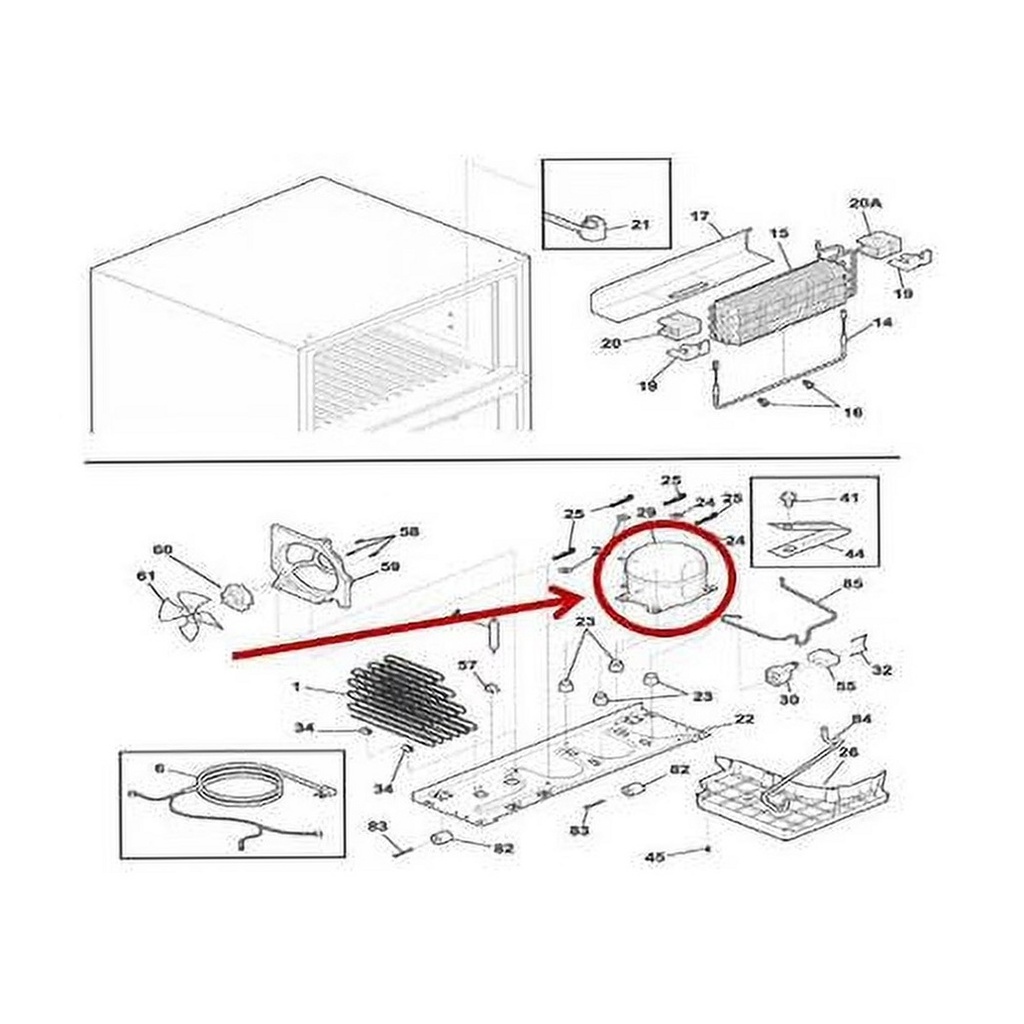 Frigidaire Refrigerator Compressor - 5304518793