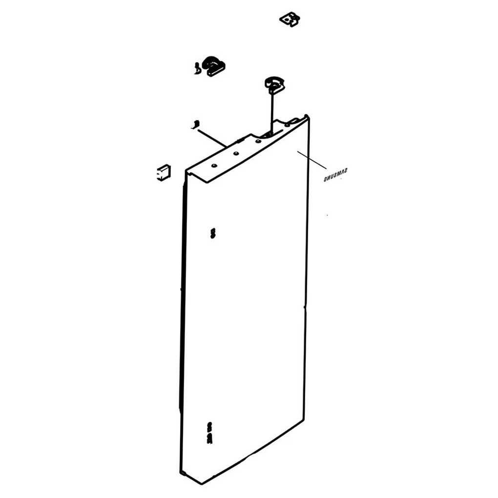 Samsung Refrigerator Door Assembly (Black, Right) - DA91-04146B