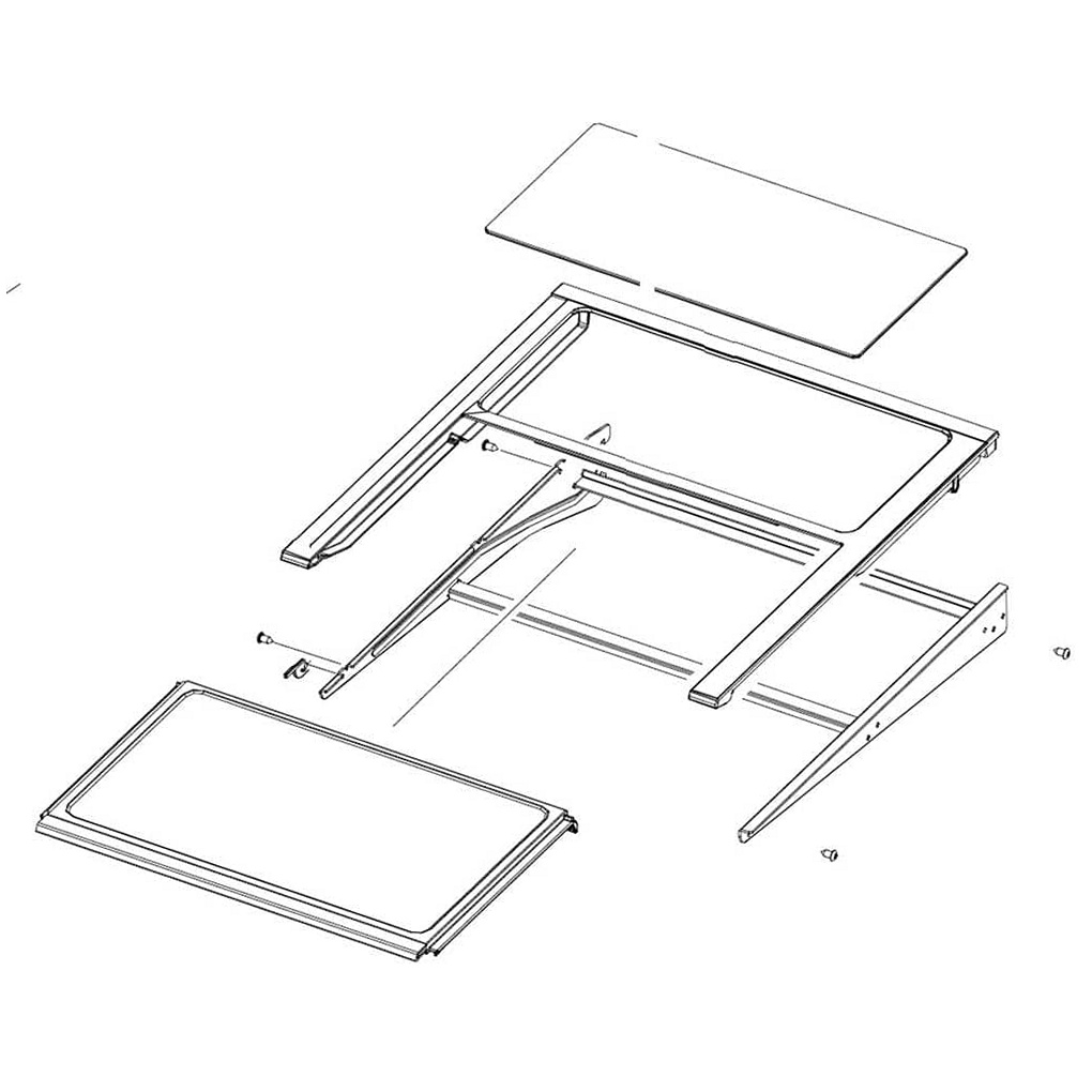 Samsung Refrigerator Fresh Food Glass Shelf Assembly - DA97-20047A