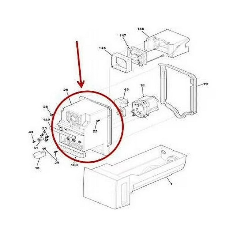 Frigidaire Refrigerator Housing - 5304508036
