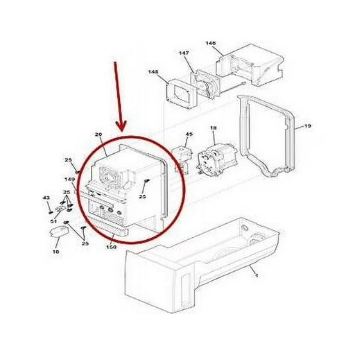 Frigidaire Refrigerator Housing - 5304508036