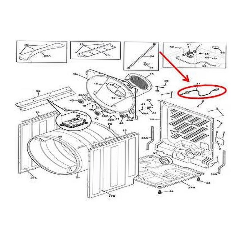 Frigidaire Dryer Power Cord - 5304505407, Replaces: 134100800