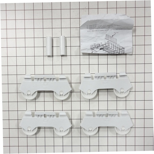 Whirlpool Dishwasher Lower Rack Roller (4-Pack) - 4317933, Replaces: 8222
