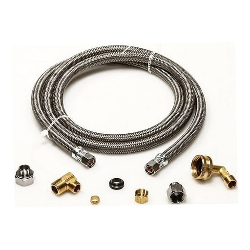 GE Dishwasher 6 Foot Universal Braided Fill Hose & Connector Kit with Adapter - WX28X326, Replaces: PM28X0319