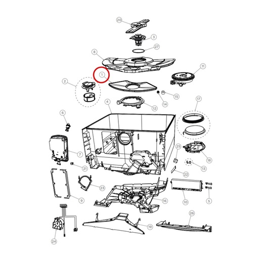 Fisher & Paykel Dishwasher Wash Arm Bearing - 524467