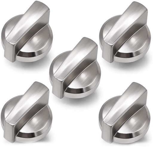GE Range /Oven Knob Assembly (Stainless) - WB03X25796, Replaces: WB03T10326