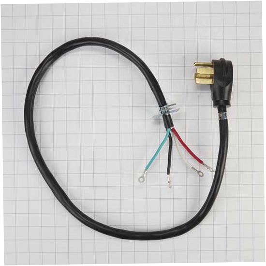 Whirlpool Range /Oven Power Cord (4 Prong 4 Foot) - PT400, Replaces: 4392902